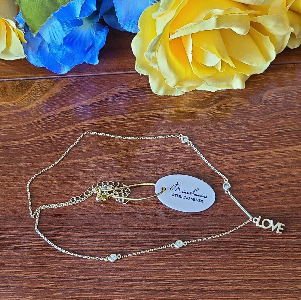 Mia Sarine Dainty 16" Love Necklace